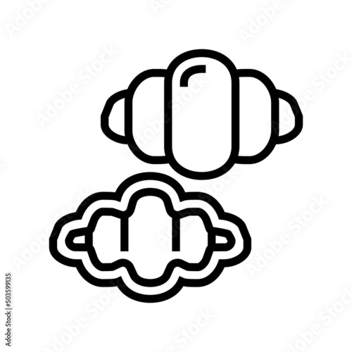gnocchi pasta line icon vector. gnocchi pasta sign. isolated contour symbol black illustration