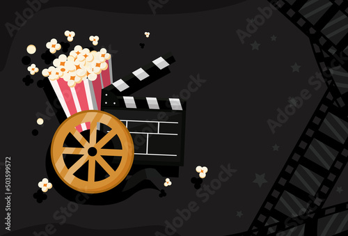cinema poster with clapperboard