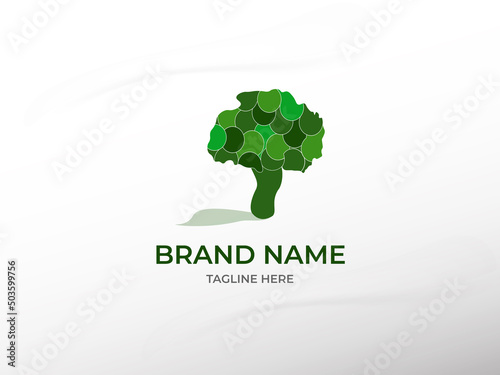 Modern Abstract Tree Grower Creative Logo Design