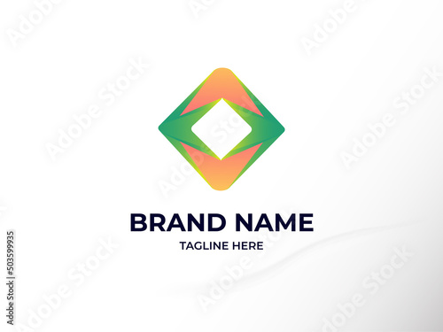 Free Download Modern square Coding Business Shape Based Creative Logo Design - GFXLoad
