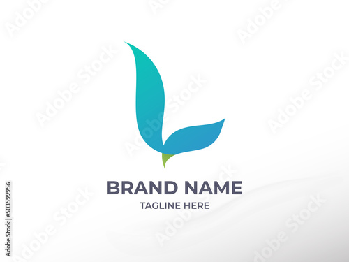 Modern Abstract Gradient Initial L Letter mark Business Logo Design