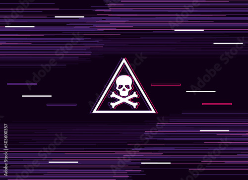 skull triangle signal poster