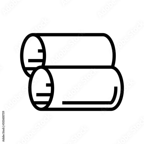 cannelloni pasta line icon vector. cannelloni pasta sign. isolated contour symbol black illustration