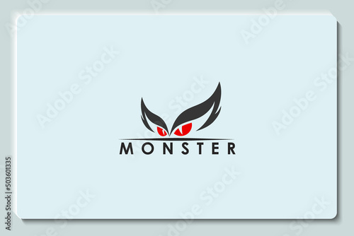 monster eye logo design, electronic gaming vector logo design