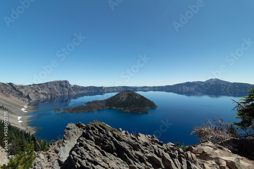 crater lake from above