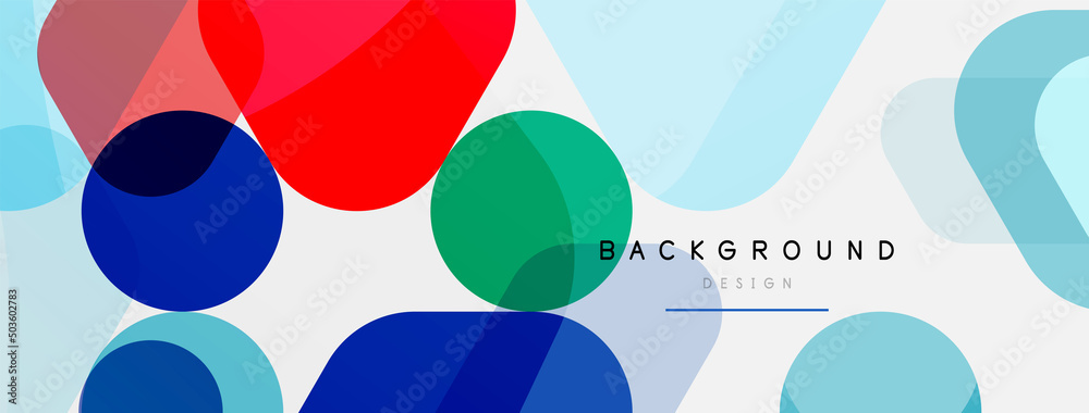 Color bubbles and rounded geometric shapes on white. Vector geometric minimal abstract background for wallpaper, banner, background, landing page Color bubbles and rounded geometric shapes on white. Vector geometric minimal abstract background for wallpaper, banner, background, landing page