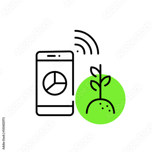 Smartphone app for smart farming. Pixel perfect, editable stroke icons