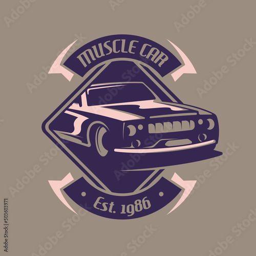 Retro Car Logo Design Concept Vector. Car Logo Design with Vintage and Retro Vibes