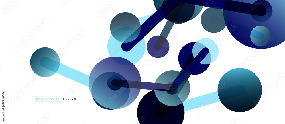 Abstract background. Round dots connected by lines. Trendy techno business template for wallpaper, banner, background or landing Abstract background. Round dots connected by lines. Trendy techno business template for wallpaper, banner, background or landing