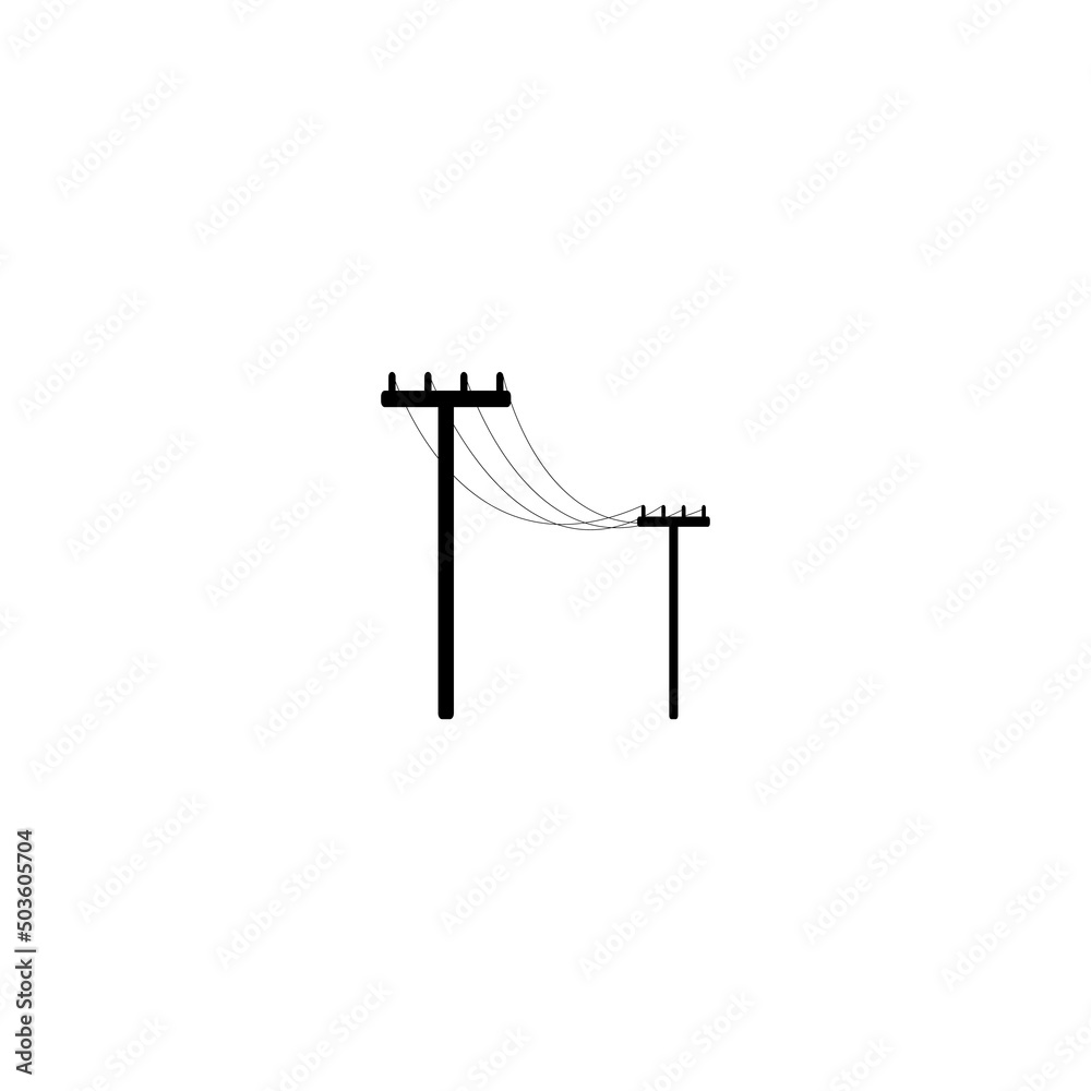 power pole icon vector drawing power pole icon vector drawing