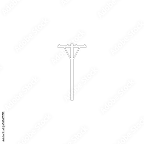 power pole icon vector drawing