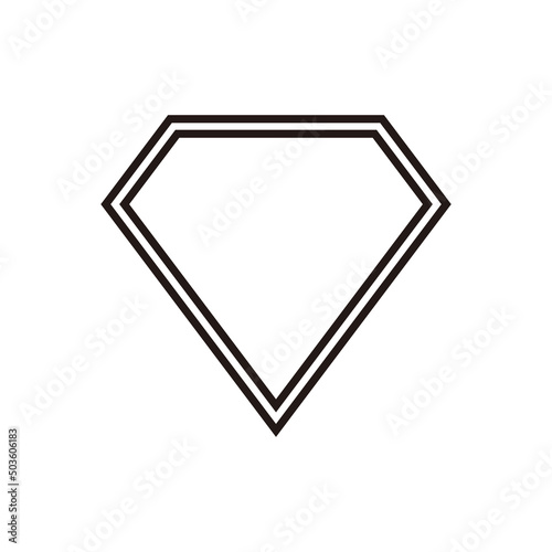 Comic hero icon, symbol shield.