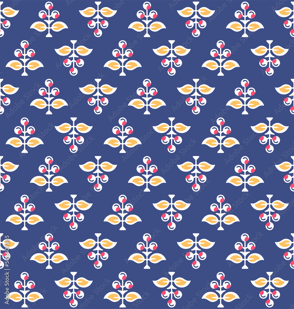 Japanese Bouquet Motif Vector Seamless Pattern Japanese Bouquet Motif Vector Seamless Pattern