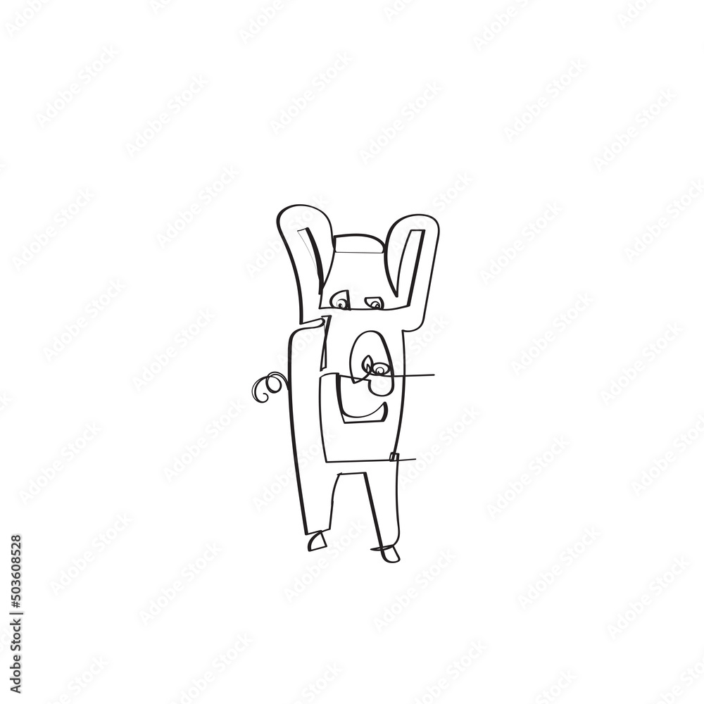Continuous line drawing. Pig animal logo. Illustration icon vector. Concept for logo Continuous line drawing. Pig animal logo. Illustration icon vector. Concept for logo