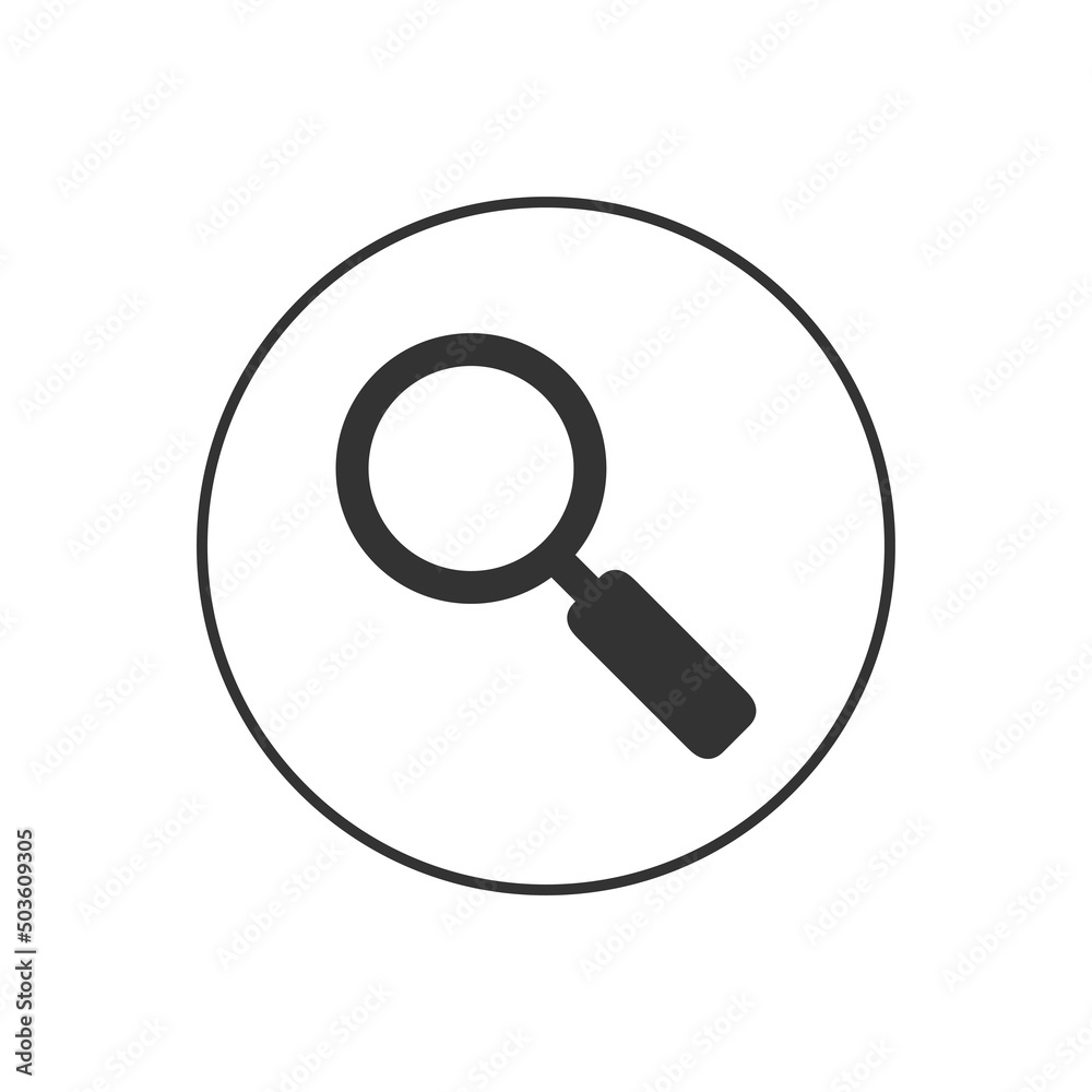 Magnifying glass loupe. Magnifying glass loupe.