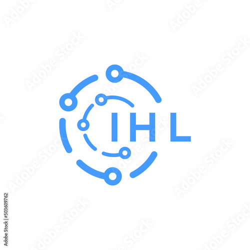 IHL technology letter logo design on white background. IHL creative initials technology letter logo concept. IHL technology letter design. 