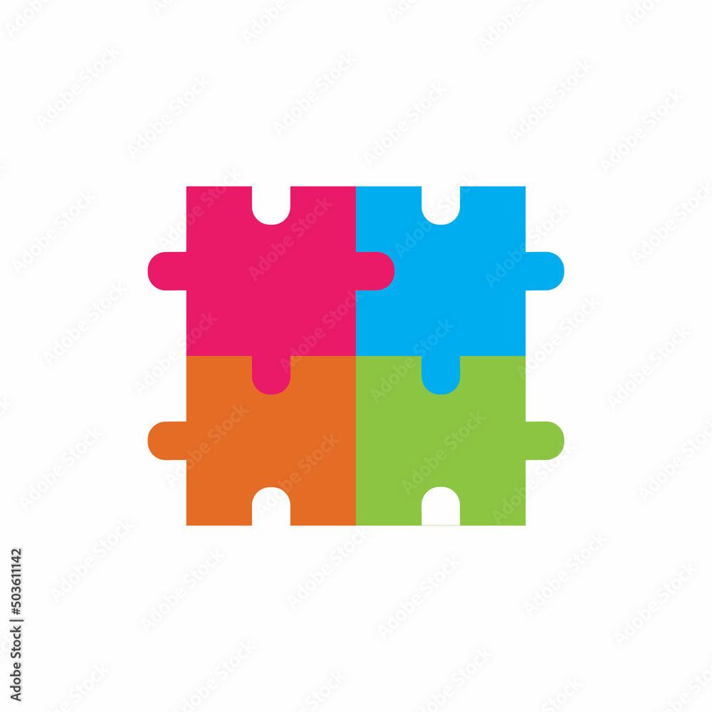 Puzzle vector icon illustration background Puzzle vector icon illustration background