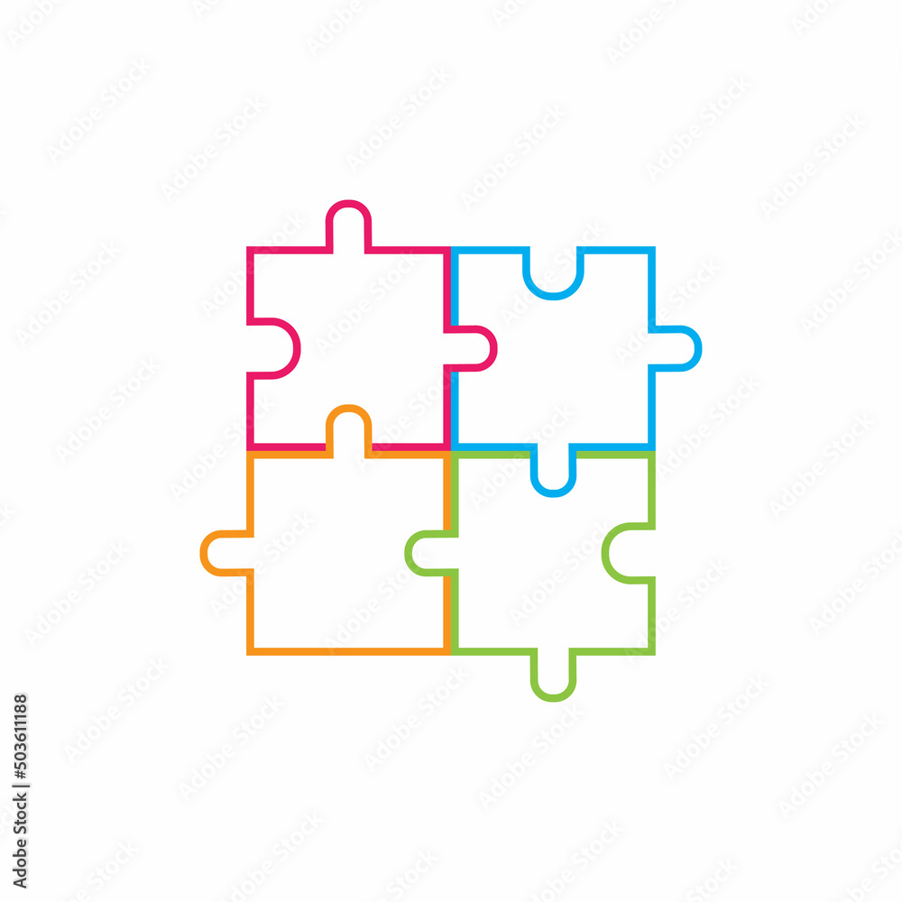 Puzzle vector icon illustration background Puzzle vector icon illustration background
