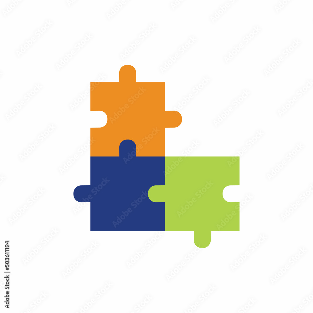 Puzzle vector icon illustration background Puzzle vector icon illustration background