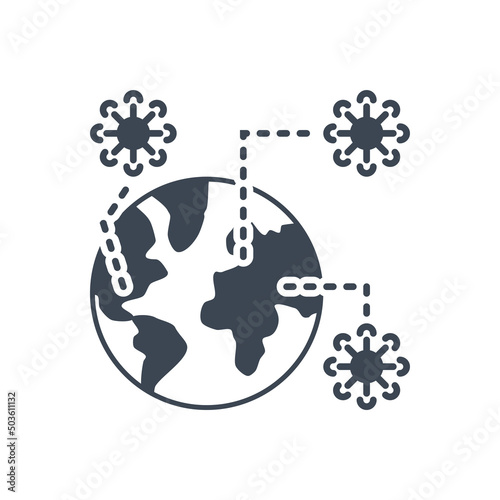 Pandemia related vector glyph icon
