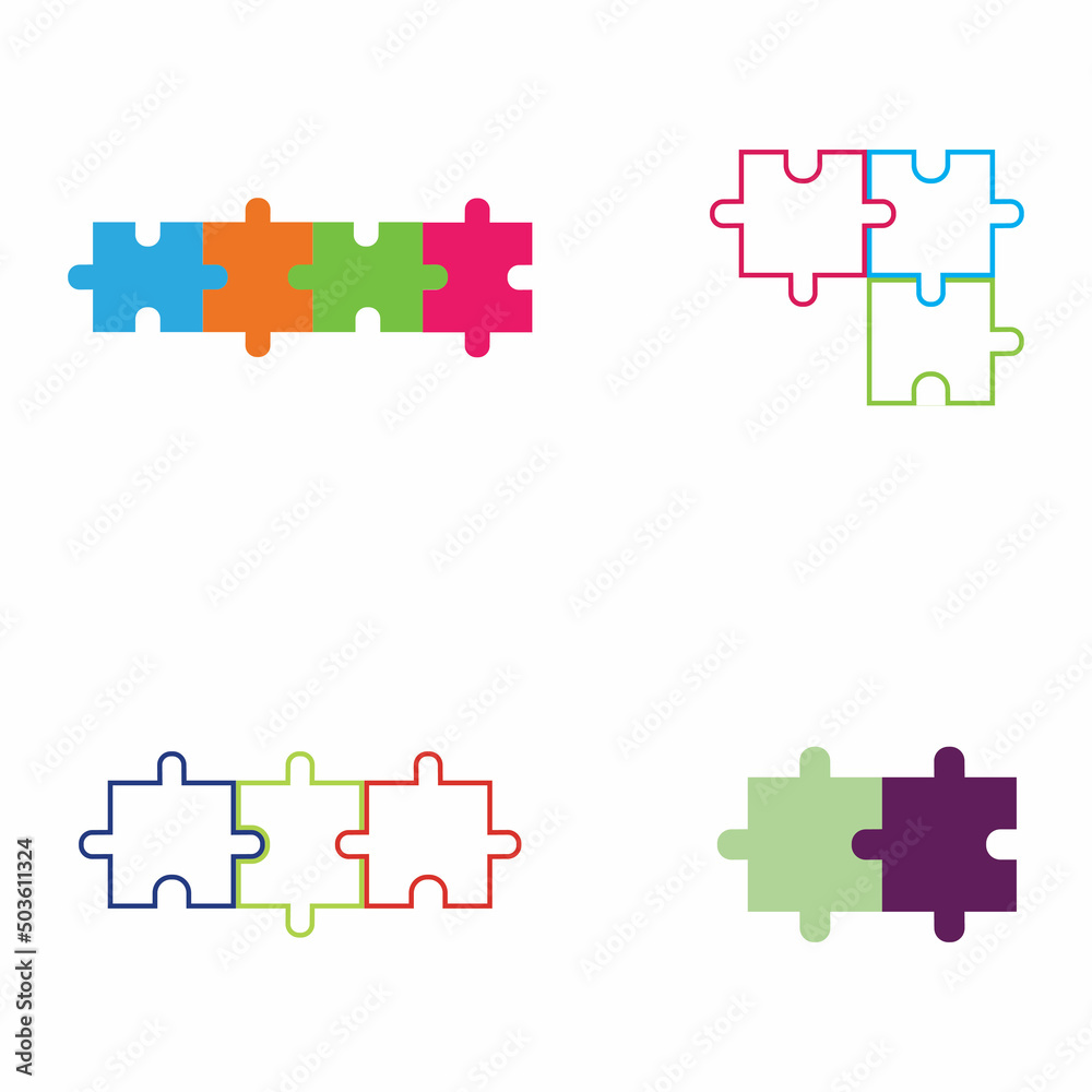Puzzle vector icon illustration background Puzzle vector icon illustration background