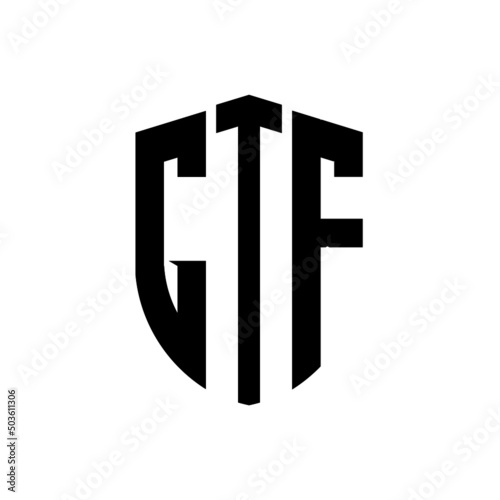 GTF letter logo design. GTF modern letter logo with black background. GTF creative  letter logo. simple and modern letter logo. vector logo modern alphabet font overlap style. Initial letters GTF   photo