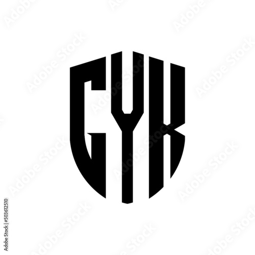 GYK letter logo design. GYK modern letter logo with black background. GYK creative  letter logo. simple and modern letter logo. vector logo modern alphabet font overlap style. Initial letters GYK  photo