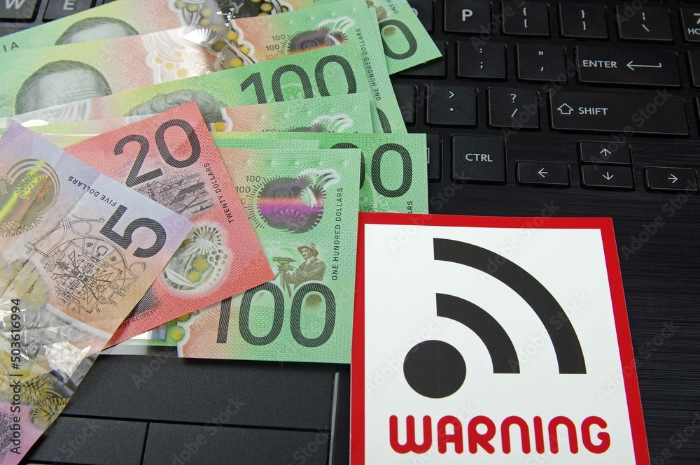 bank notes on computer keyboard security bank notes on computer keyboard security