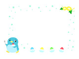 ペンギンの夏フレーム（かき氷）