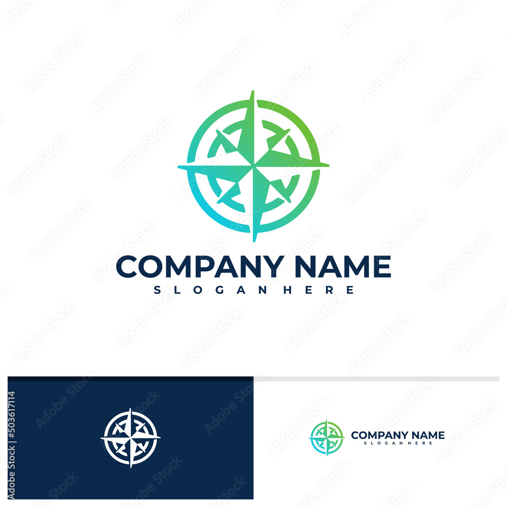 Compass logo vector template, Creative Compass logo design concepts