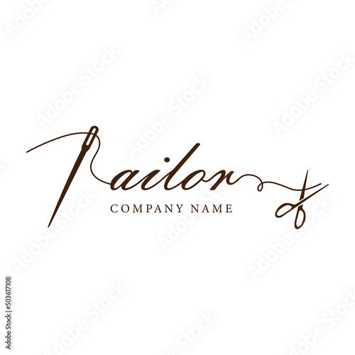 tailor lettering logo template