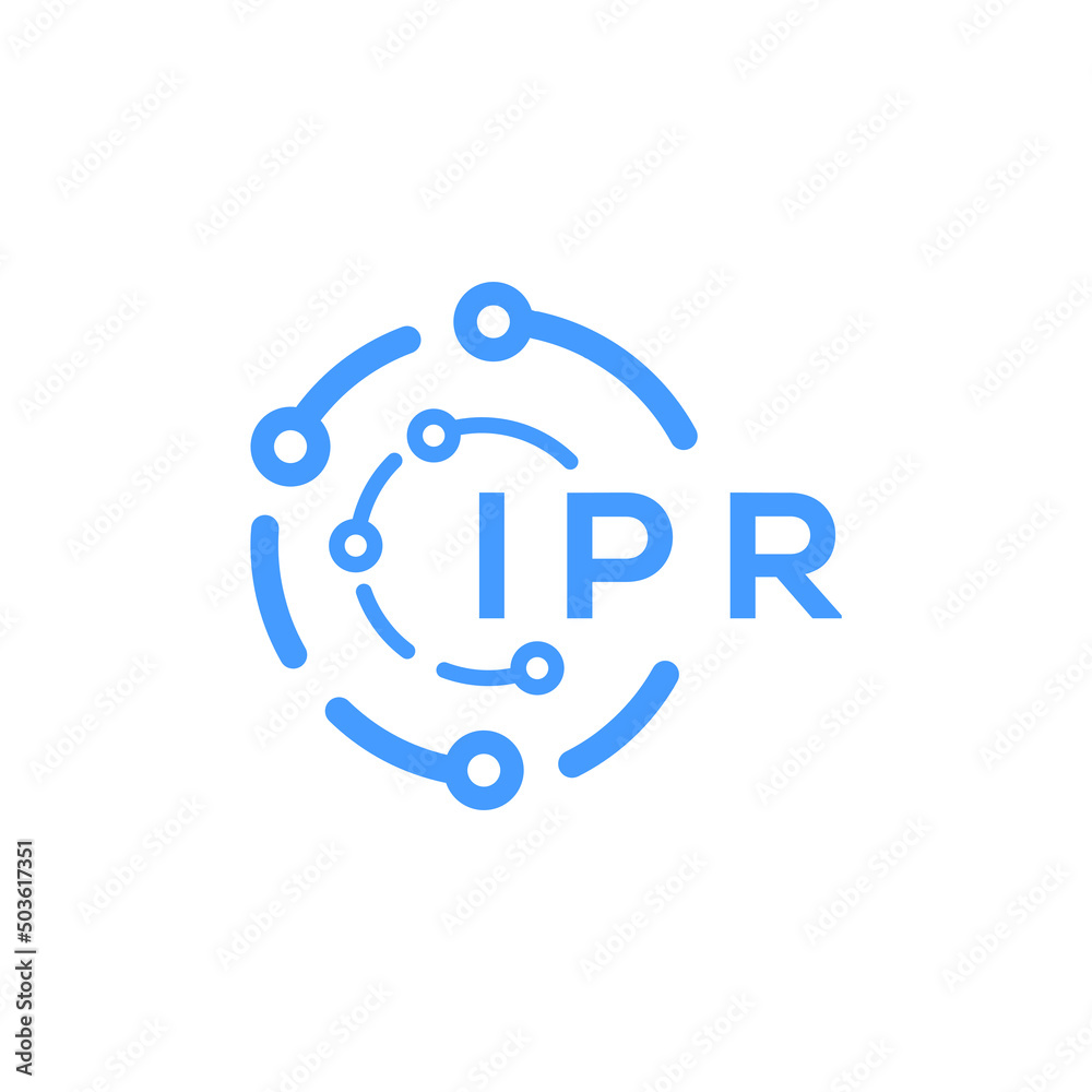 Fototapeta premium IPR technology letter logo design on white background. IPR creative initials technology letter logo concept. IPR technology letter design.