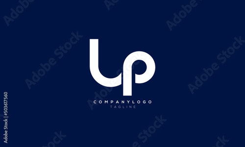 LP, PL, Abstract initial monogram letter alphabet logo design