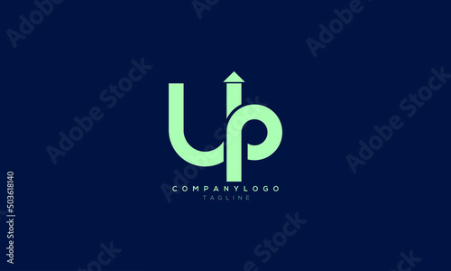 UP, LUP, Abstract initial monogram letter alphabet logo design