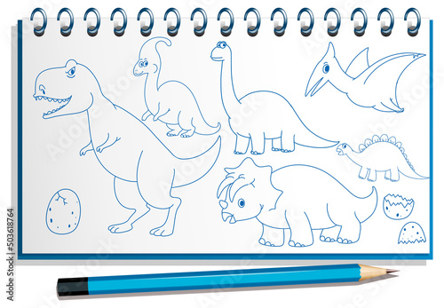 Doodle sketch design set