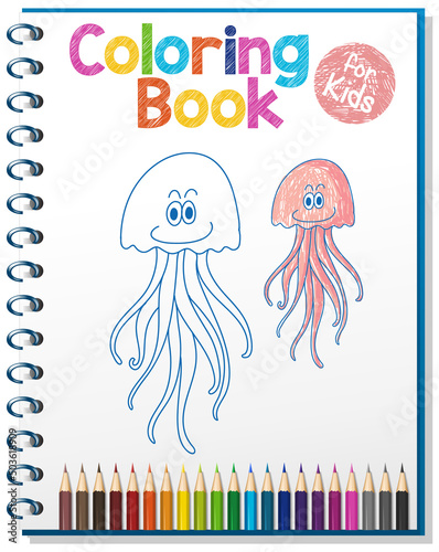 Coloring book worksheet for kids