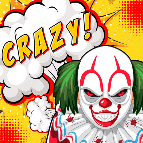 Abbreviation and facial expression retro comic banner design