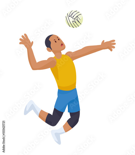 man athlete playing volleyball