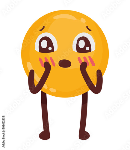 yello emoji screaming character