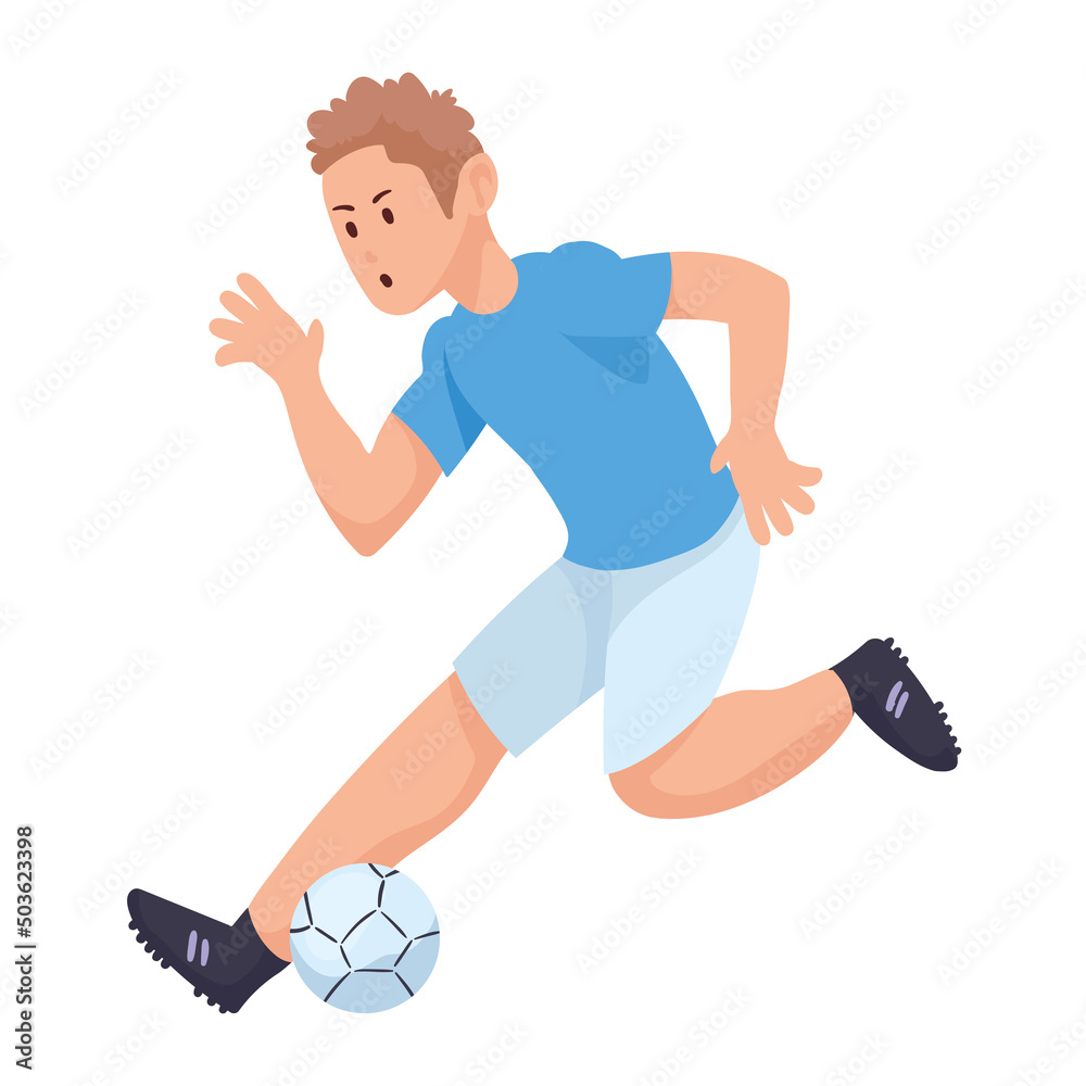 male athlete playing soccer