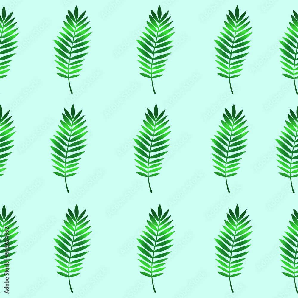 Mint floral pattern with monotonous pattern Mint floral pattern with monotonous pattern