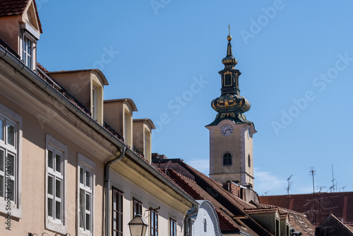 Church of St. Mary (Crkva Sv. Marije) from Radiceva street in Zagreb, Croatia photo