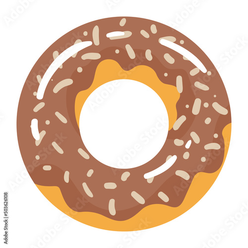 sweet chocolate donut