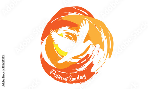 Pentecost Sunday. Holy Spirit Fire. Come Holy Spirit. Use as poster, Banner, card, flyer or T Shirt