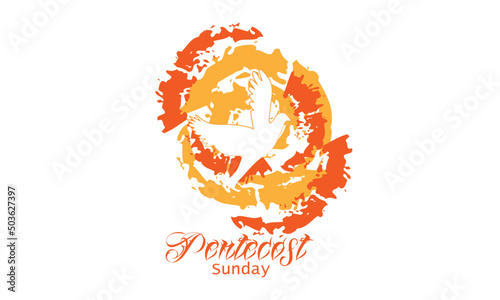 Pentecost Sunday. Holy Spirit Fire. Come Holy Spirit. Use as poster, Banner, card, flyer or T Shirt