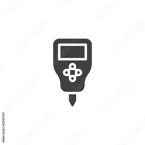Diabetes glucometer vector icon