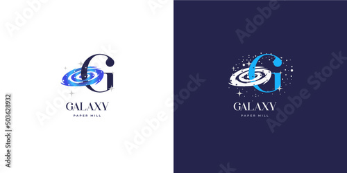 G Letter Galaxy Logo Design - Easy To Edit, Digital, Illustrator, Gradient, Galaxy Logo Design Vector