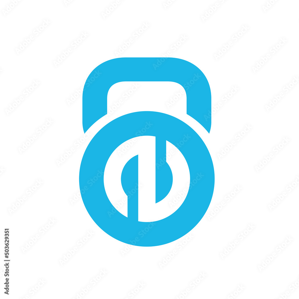 Letter N kettlebell logo icon, gym and fitness concept Letter N kettlebell logo icon, gym and fitness concept