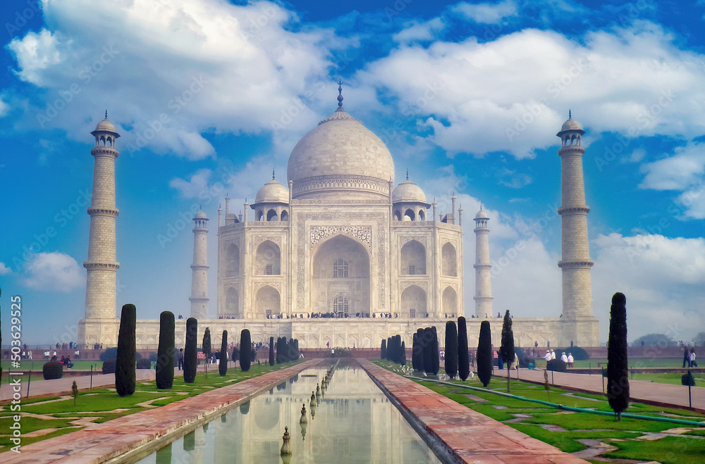 view of Taj Mahal, Agra, India