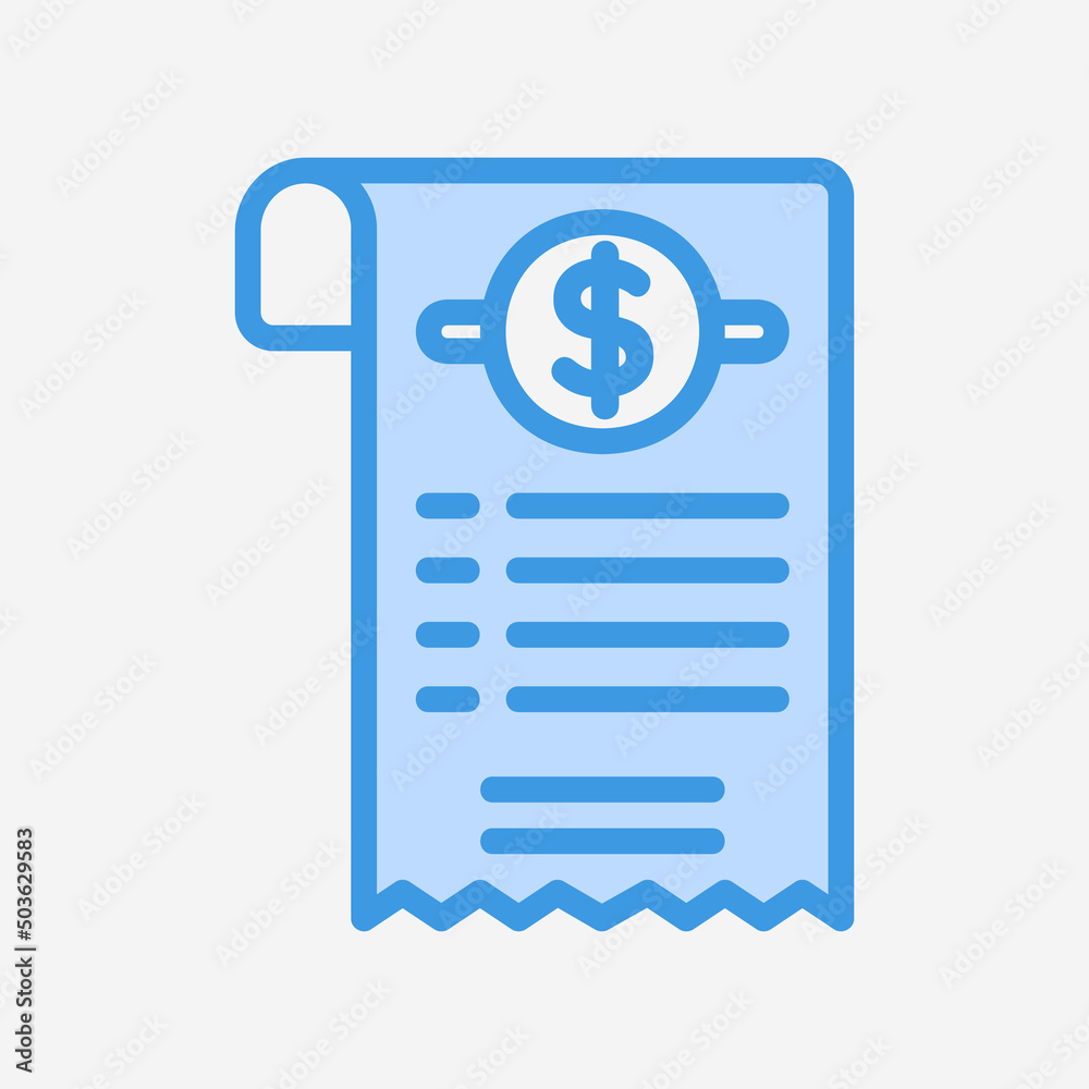 Bill payment icon in blue style, use for website mobile app presentation Bill payment icon in blue style, use for website mobile app presentation